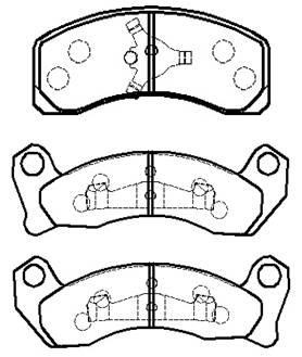 Hsb HP9552 Brake Pad Set, disc brake HP9552