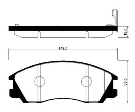 Hsb HP0022 Front disc brake pads, set HP0022