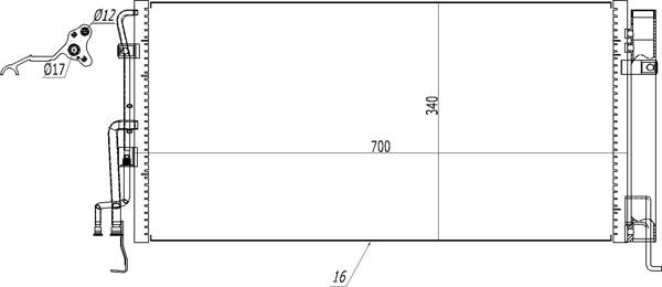 Air con condenser Hyundai Sonata: 619552 Hart AC Condenser