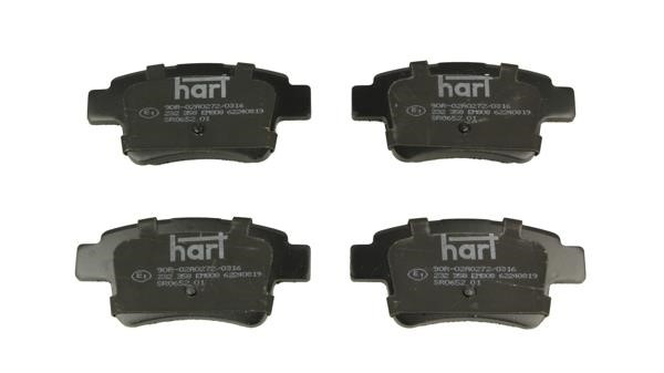 Hart 232 358 Brake Pad Set, disc brake 232358