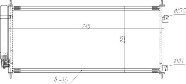 Air con condenser Honda FIT: 621637 Hart AC Condenser