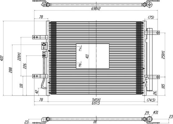 Aircon condenser KIA Niro (Kia Niro): 645306 Hart AC Condenser