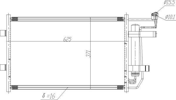 Aircon condenser Mazda: 621580 Hart AC Condenser