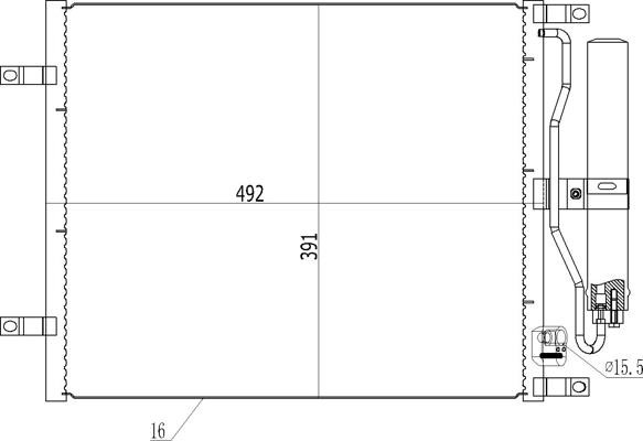 Air con condenser Nissan Note: 614548 Hart AC Condenser