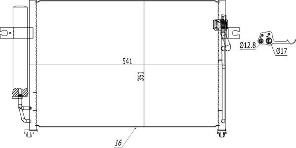 Air con condenser Hyundai Getz: 619553 Hart AC Condenser