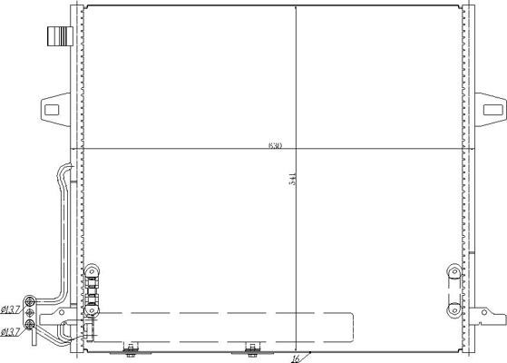 Air con condenser Mercedes M-Class: 621598 Hart AC Condenser