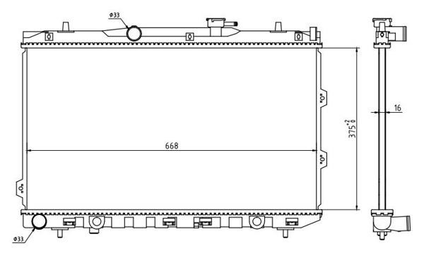 Hart 637 151 Radiator, engine cooling 637151