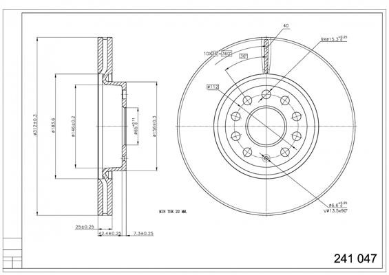 Hart 241 047 Brake disk 241047 241047 Hart Brake disk