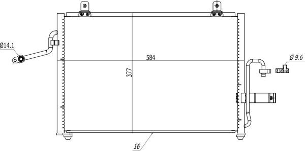 Aircon condenser Daewoo Rezzo: 606539 Hart AC Condenser