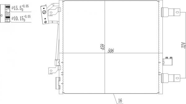 Air conditioner condenser Jeep Wrangler: 619548 Hart AC Condenser