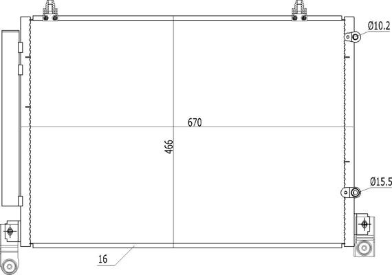 Aircon condenser Mazda MPV: 619067 Hart AC Condenser