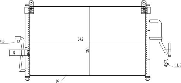 Air con condenser Daewoo Nubira: 612141 Hart AC Condenser