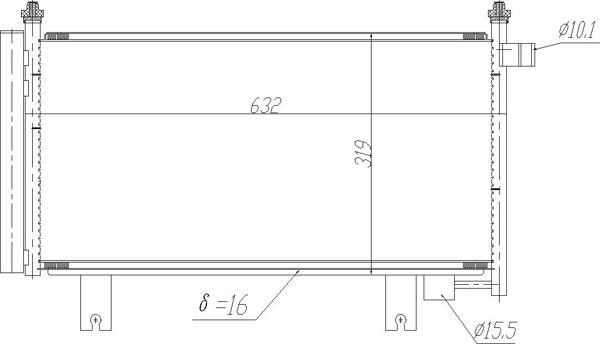 Air con condenser Fiat Sedici: 619555 Hart AC Condenser