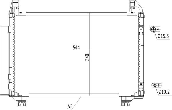 Aircon condenser Toyota Verso S: 636920 Hart AC Condenser