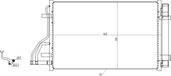 Aircon condenser KIA Ceed (Kia Ceed): 619520 Hart AC Condenser