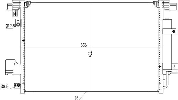 Hart 607 686 Condenser, air conditioning 607686