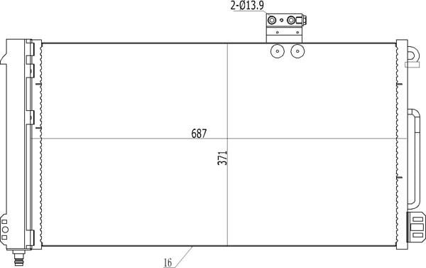 Hart 606 117 Condenser, air conditioning 606117