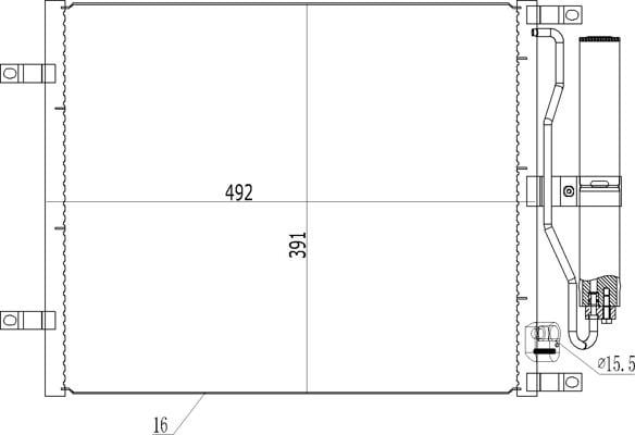 Air con condenser Nissan Micra: 614551 Hart AC Condenser