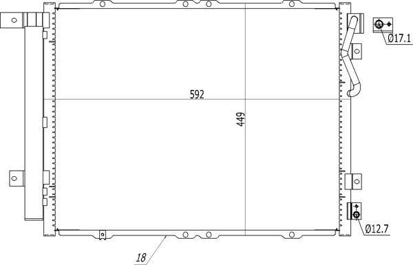 Aircon condenser KIA Sorento (Kia Sorento): 621655 Hart AC Condenser