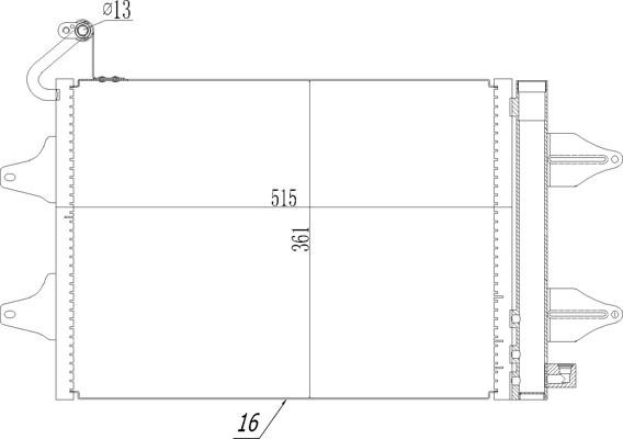 Air con condenser Volkswagen FOX: 603518 Hart AC Condenser