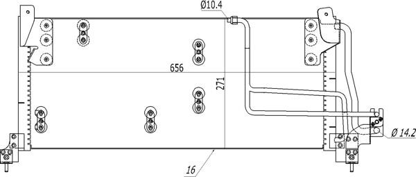 Aircon condenser Opel Tigra: 614478 Hart AC Condenser