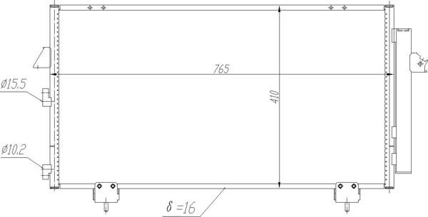Air conditioner condenser Toyota Rav 4: 604066 Hart AC Condenser
