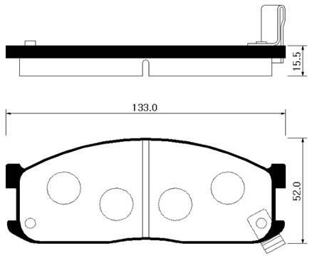 Hsb HP1010 Brake Pad Set, disc brake HP1010