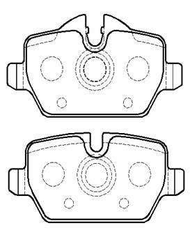 Hsb HP9693 Brake Pad Set, disc brake HP9693
