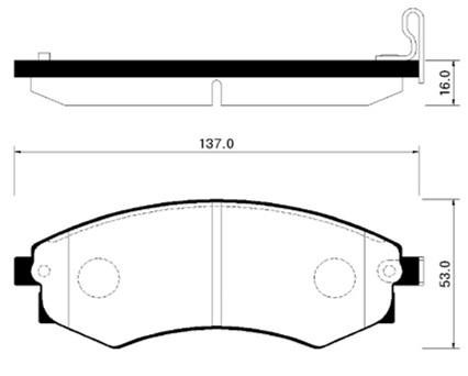 Hsb HP0010 Brake Pad Set, disc brake HP0010