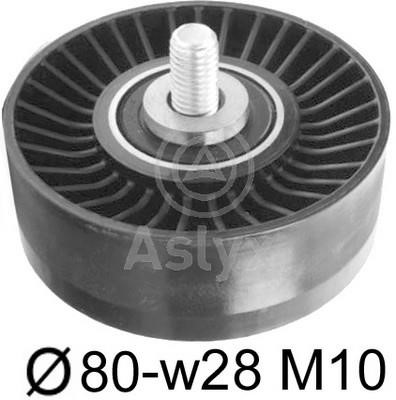 Aslyx AS-521240 Deflection/guide pulley, v-ribbed belt AS521240