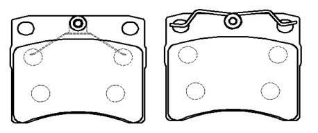 Hsb HP9840 Brake Pad Set, disc brake HP9840