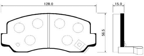 Hsb HP1029 Brake Pad Set, disc brake HP1029