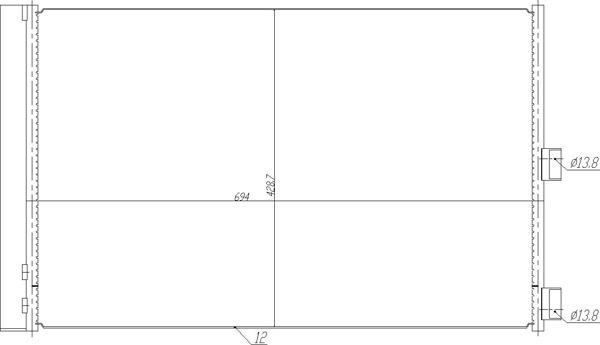 Air conditioner condenser Mercedes GLA-Class: 636946 Hart AC Condenser