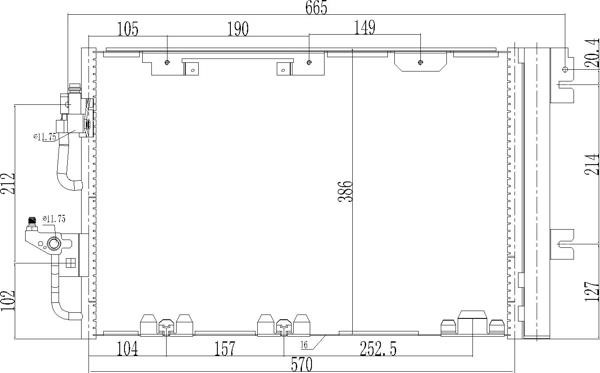 Air con condenser Opel Astra H: 621669 Hart AC Condenser