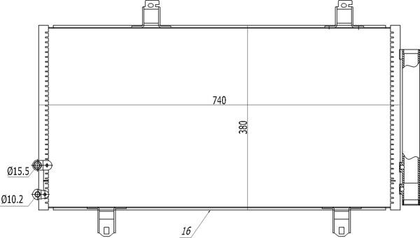 Aircon condenser Lexus ES: 614524 Hart AC Condenser