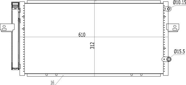Aircon condenser MG: 619528 Hart AC Condenser