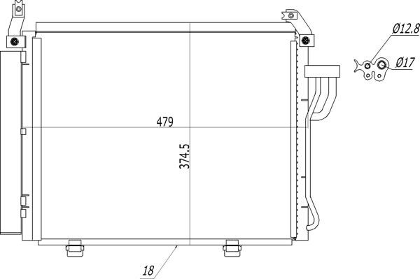 Air con condenser Hyundai i10: 613441 Hart AC Condenser
