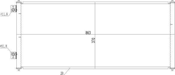 Aircon condenser Ford Transit: 614484 Hart AC Condenser
