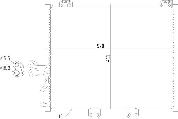 Air conditioner condenser Jeep: 612222 Hart AC Condenser