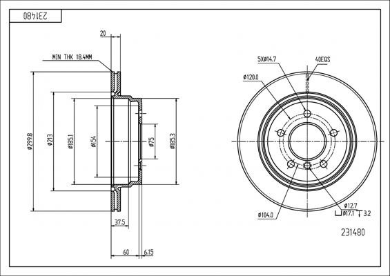 Hart 231 480 Brake disk 231480 231480 Hart Brake disk