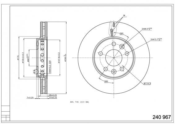 Hart 240 967 Brake Disc 240967