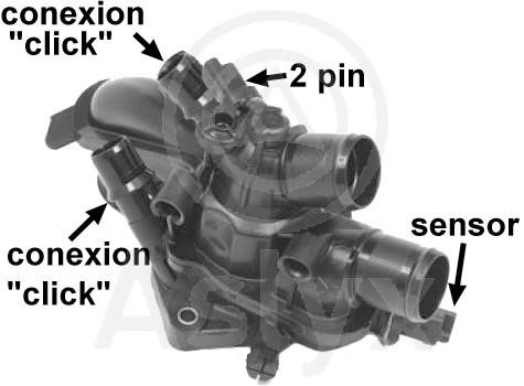 Aslyx AS-535584 Thermostat, coolant AS535584