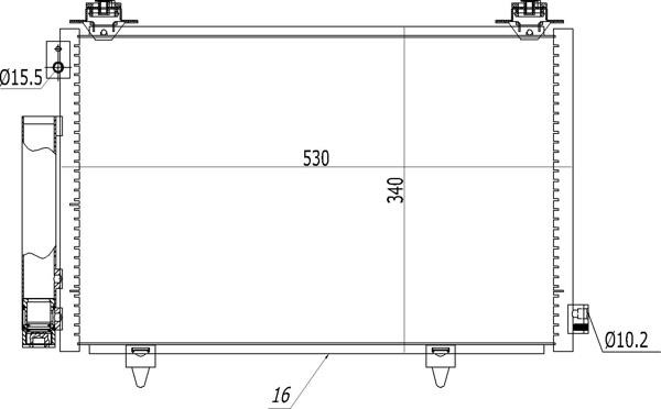 Aircon condenser Toyota Echo: 621639 Hart AC Condenser