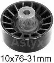 Aslyx AS-521052 Deflection/guide pulley, v-ribbed belt AS521052