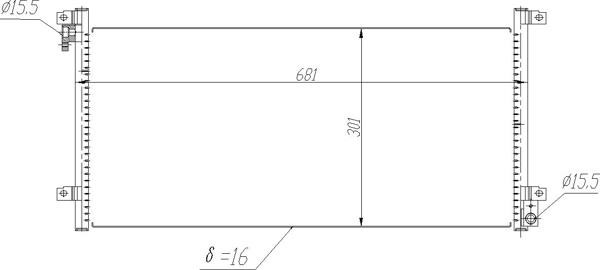 Aircon condenser Iveco: 621713 Hart AC Condenser