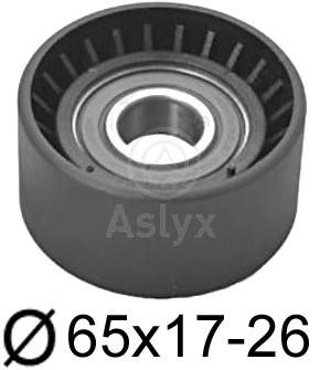 Aslyx AS-521155 Deflection/guide pulley, v-ribbed belt AS521155