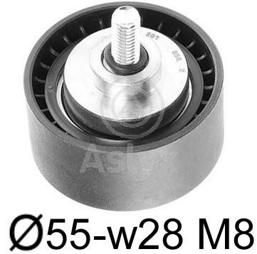 Aslyx AS-521241 Deflection/guide pulley, v-ribbed belt AS521241