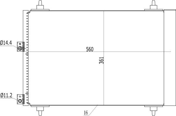 Air con condenser Citroen Berlingo: 607801 Hart AC Condenser
