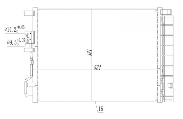 Aircon condenser Hyundai Tucson: 645270 Hart AC Condenser
