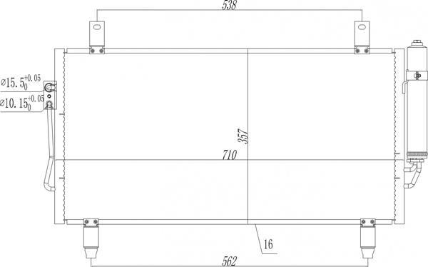 Aircon condenser Mitsubishi Outlander: 621621 Hart AC Condenser